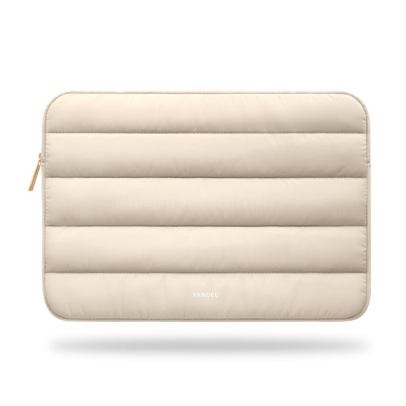 Vandel - The Original Puffy Laptop Sleeve 13-14 Inch Laptop Sleeve. Beige Laptop Sleeve for Women. Carrying Case Laptop Cover for MacBook Pro 14 Inch Sleeve, MacBook Air Sleeve 13 Inch, iPad Pro 12.9 a. Sand
