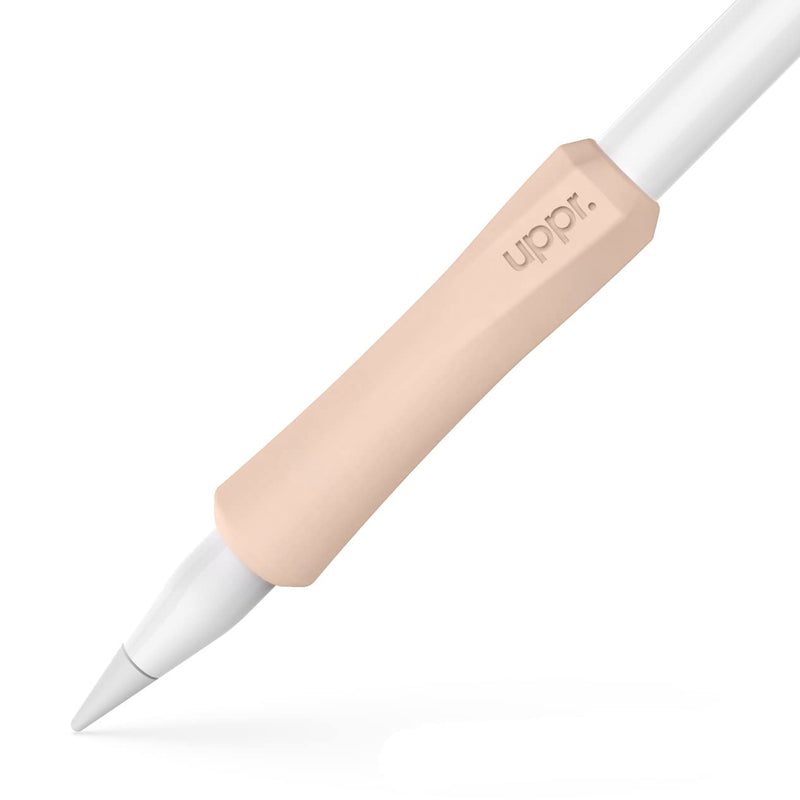 UPPERCASE NimbleGrip Premium Silicone Ergonomic Grip Holder, Compatible with Apple Pencil and Apple Pencil 2 (1 Pack, Beige) 1 Pack