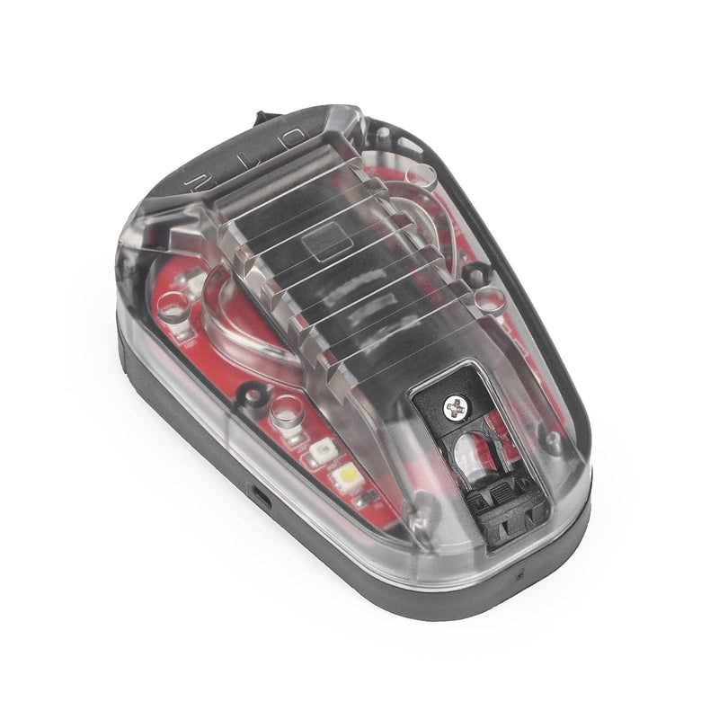 [AUSTRALIA] - NOBUHIRO Tactical Helmet Signal Light Optional 4 Modes with Visible LED + IR Constant-on/Strobe, Waterproof Ladybird Survival Identification Lamp for Outdoor Sports BK-RED 