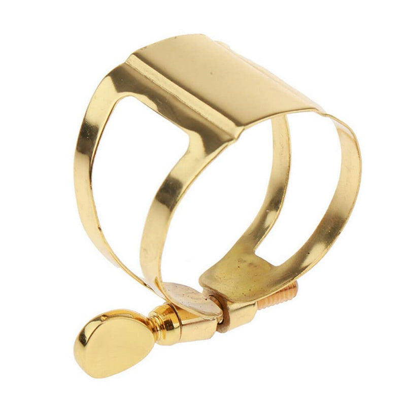 [AUSTRALIA] - Brass Sax Ligature Tenor Saxophone Mouthpiece Ligature Fastener - Gold Plated 