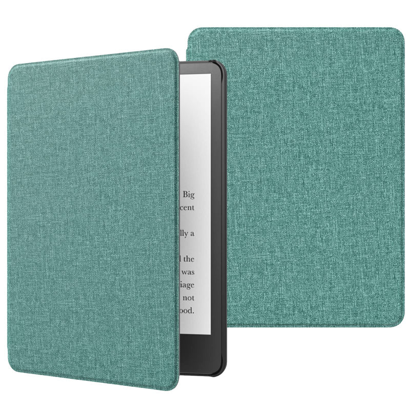 MoKo Case for 6.8" Kindle Paperwhite (11th Generation-2021) and Kindle Paperwhite Signature Edition, Lightweight Shell Cover with Auto Wake/Sleep for Kindle Paperwhite 2021 E-Reader, Green Denim Green