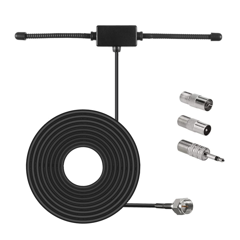 FM Radio Antenna Adhesive Mounting FM Radio FM Dipole Antenna for Stereo Receiver Indoor Music System FM Radio Home Stereo Receiver AV Audio