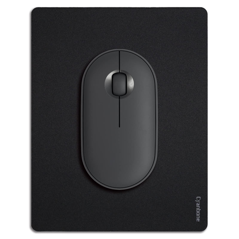 Cyanbone Mini Mouse Pad Small Size, Portable Mouse Pad for Laptop Waterproof - 5.5x7 in, Cute Travel Mousepad Black with Non Slip Rubber Base for Wireless Mouse 1 Pack-5.5"x7"