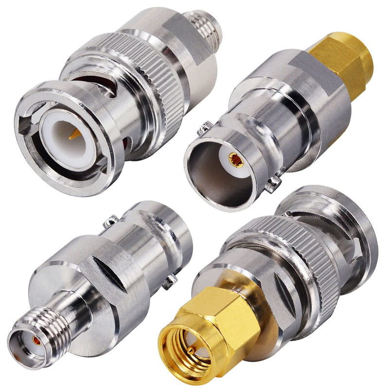 onelinkmore SDR Adapter Optimized VSWR BNC to SMA Coax Adapter SMA to BNC Male Female Antenna Adapter Kits 4 Type for Baofeng UV-5R Ham Radio, HT Antenna, Scanner, SDR Dongle,Base Stations Aerial… Upgraded 4 PCS