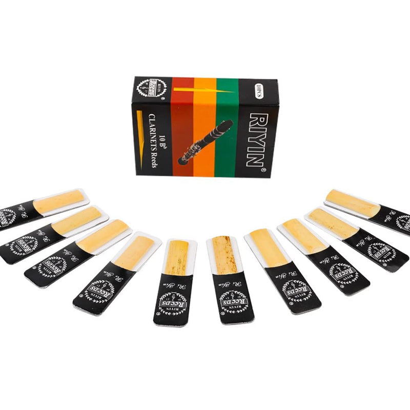 10-Pack Clarinet Reeds, Strength 3, Traditional Bb Reeds with Individual Portable Case 10Pack-Strength 3.0