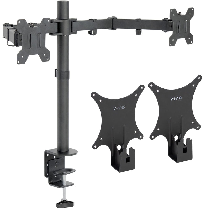 VIVO 2 Quick Attach VESA Adapters Designed for Dell Monitors S2218, S2318, S2319, S2418, S2419H, S2718, S2719, SE2419H, and More with Dual Monitor Desk Mount for 13 to 27 inch Screens
