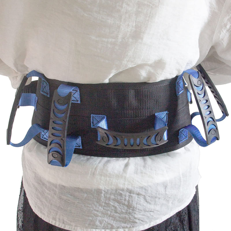KkaFFe Gait Belt with Handles, Transfer Belt for Elderly, Patient Gait Belts, Transfer Belt Assist, Gait Belts for Seniors, Upgraded Using Rubber Handles (Dblue) Dblue
