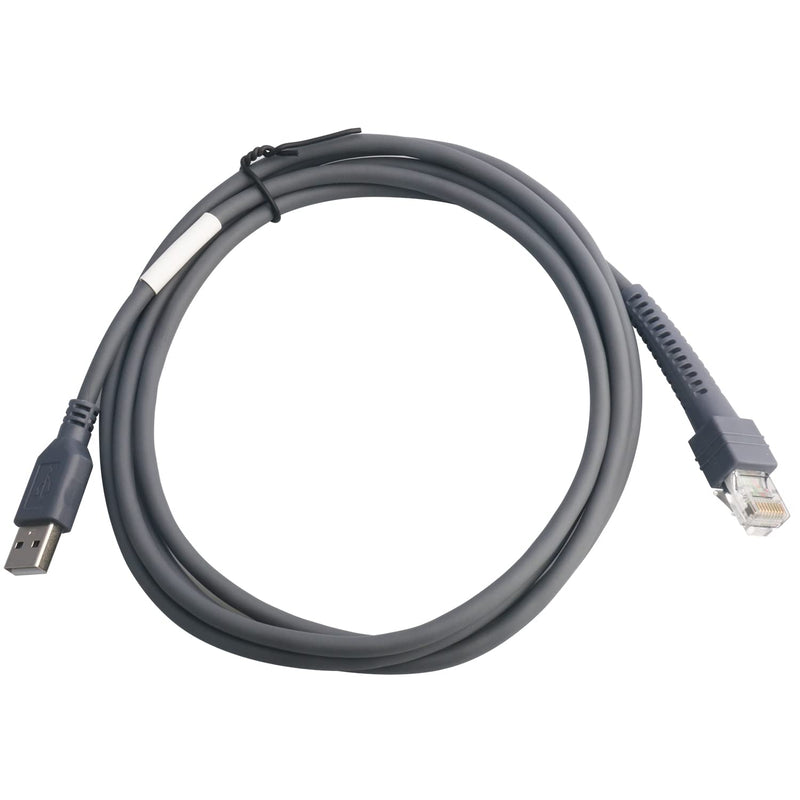 Barcode Scanner USB Cable LS2208/A LI2208 LS4278 STB4278 LI4278 USB to RJ45 Compatible for Motorola Symbol Zebra (2M / 6FT Flatted USB Port) 2M / 6FT Flatted USB Port