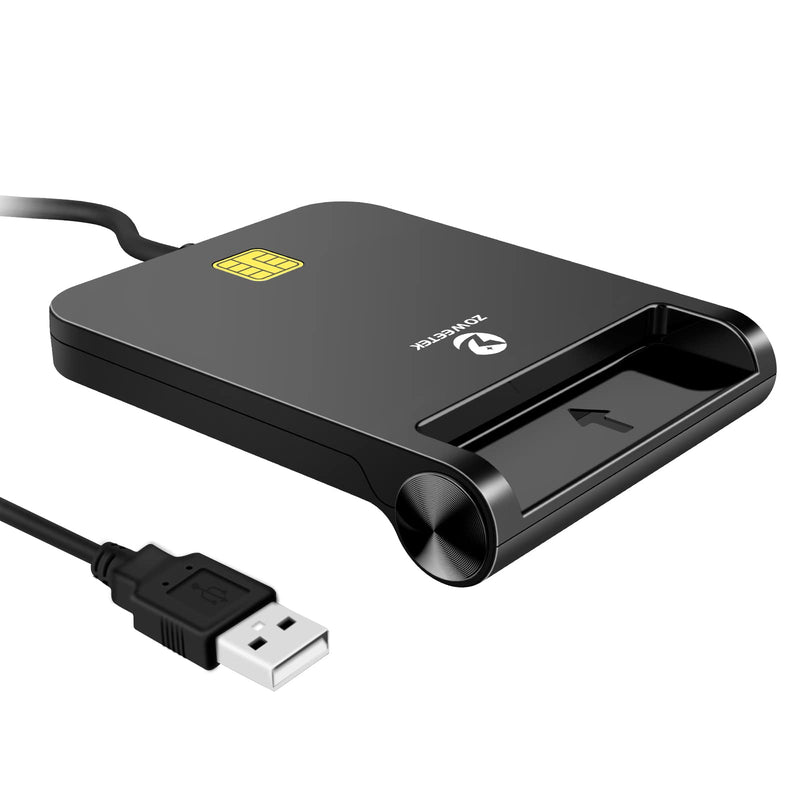 ZOWEETEK CAC Reader Military, CAC Card Reader Military, Smart Card Reader Military, Compatible with Windows, Mac OS and Linux USB A