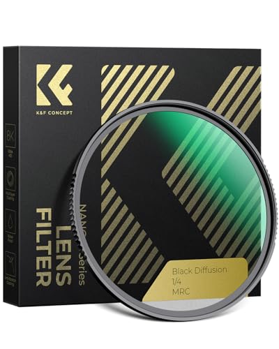 K&F CONCEPT 40.5mm Black Diffusion 1/4 Filter Mist Cinematic Effect Filter