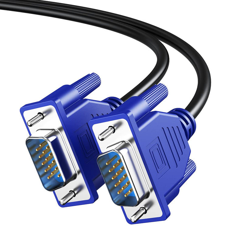 [AUSTRALIA] - VGA to VGA Monitor Cable 5 Feet, VGA Cord 5 Feet, Male VGA to VGA Male Computer Monitor Cable Adapter Cord HD15 1080P@60Hz Full HD High Resolution for TV Computer Projector TV Docking Station 5 FT/1.5M VGA Blue 1-Pack 