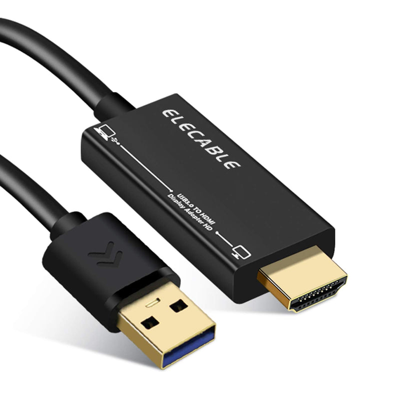 [AUSTRALIA] - USB to HDMI Adapter Cable 10FT for Mac OS Windows 11/10/8/7, USB 3.0 to HDMI Male HD 1080P Monitor Display Audio Video Converter Cord. (10FT) 