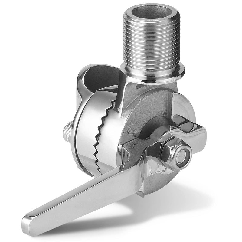 [AUSTRALIA] - Marine VHF Antenna Mounts, Rail Mount Adjustable Antenna Base, Ratchet Mount, for 7/8 to 1 inch (22-25.4mm) Rail, 316 Stainless Steel, with Mounting Wrench 