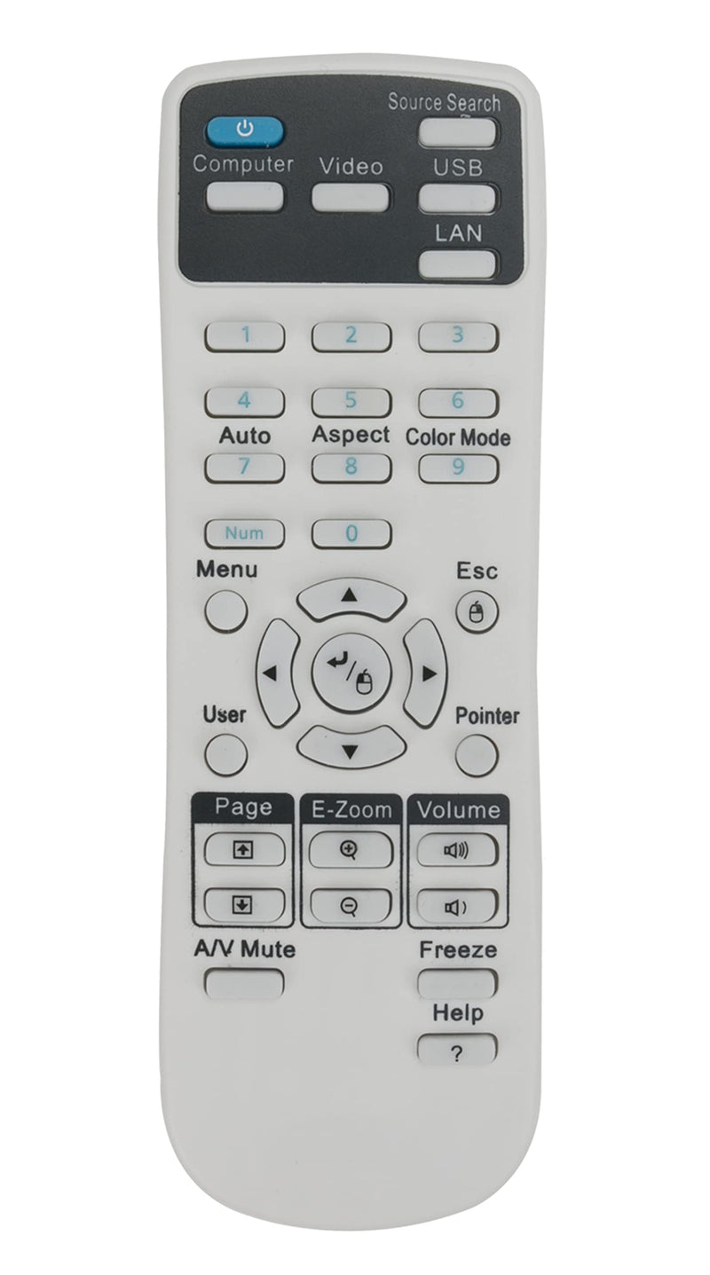 AULCMEET Universal Projector Remote Control Replacement for Epson Home Cinema Powerlite EB- EX VS H BrightLink EMP- Series Projector