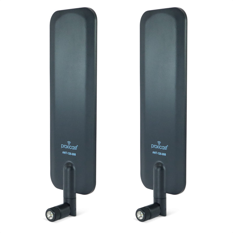 Proxicast 4G, 5G, CBRS 6 dBi Omni-Directional Swivel SMA Terminal Antenna | 600 to 6000 MHz Coverage - 3-Way Articulated Joint - for Cradlepoint, Digi, MoFi, Pepwave, Sierra & Others - ANT-120-008-2PK 2 Pack