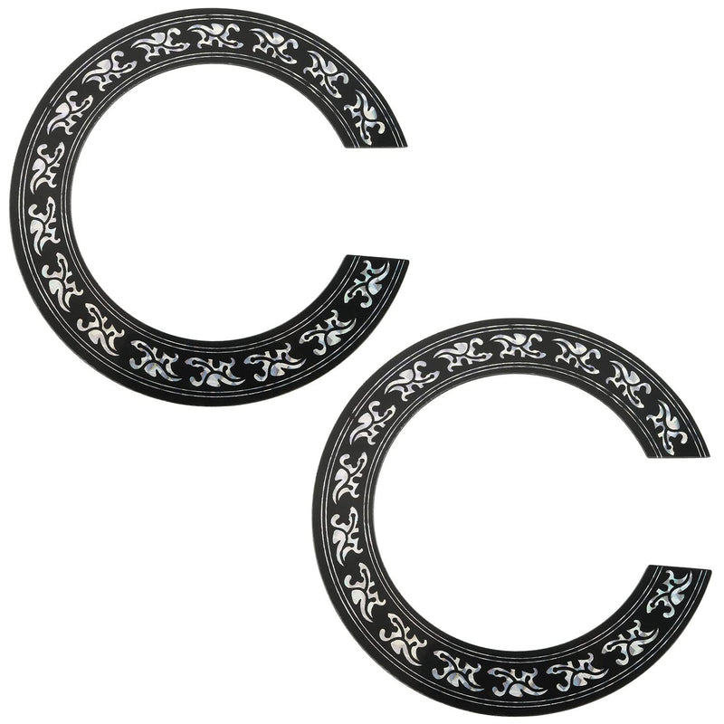 E-outstanding 2 Pcs Guitar Soundhole Self-Adhesive Inlay Stickers Rosette Decal Sticker Decals for Classical Guitar Parts Replacement, 39inch