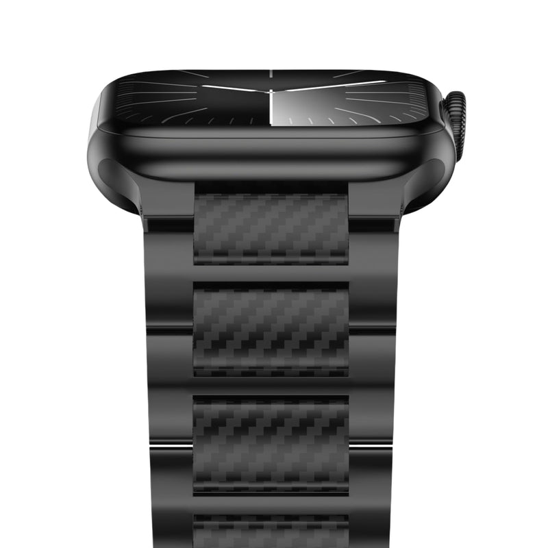 iiteeology Carbon Band Compatible with Apple Watch 49/46/45/44/42mm 42 Series 11/41/40/38mm, Women Men Light Genuine Carbon Fiber Band for iWatch Ultra 3/2/Series 11-1 Black 49mm/46mm/45mm/44mm/42mm-Series 3 2 1