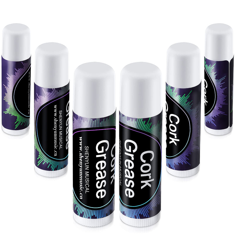 [AUSTRALIA] - 6 Pieces Cork Grease for Clarinet Flute Grease Lubricant Tube Clarinet Cleaning and Care Product Woodwind Instruments Accessory for Saxophone Clarinet Flute Supplies 