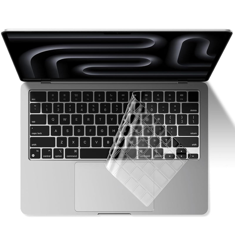 EooCoo Premium Keyboard Cover Skin Ultra Thin Protector Compatible with 2025-2021 MacBook Pro 14" 16" M4 M3 M2 M1 Pro Max Chip, MacBook Air 15" 13.6" M3 M2 Chip, Clear