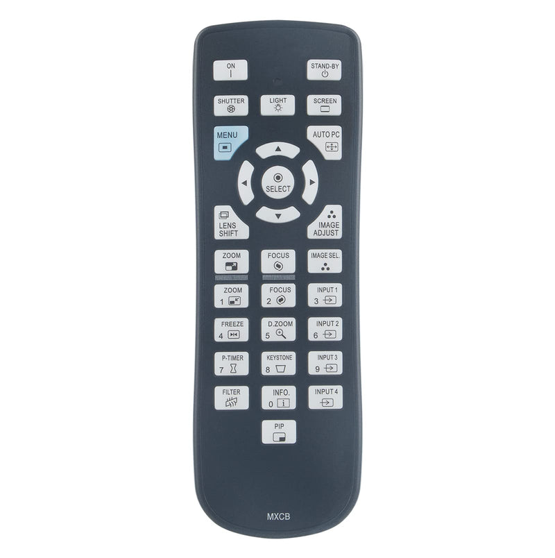 MXCB Replacement Remote fit for SANYO Projector PLC-WM5500 PLC-ZM5000CL PLC-ET30L PLC-HF10000L PLC-XP100L PLC-XP200L PLC-HF15000L PLC-HP7000L PLC-XM150 PLC-XM1500C PLC-XP2000CL
