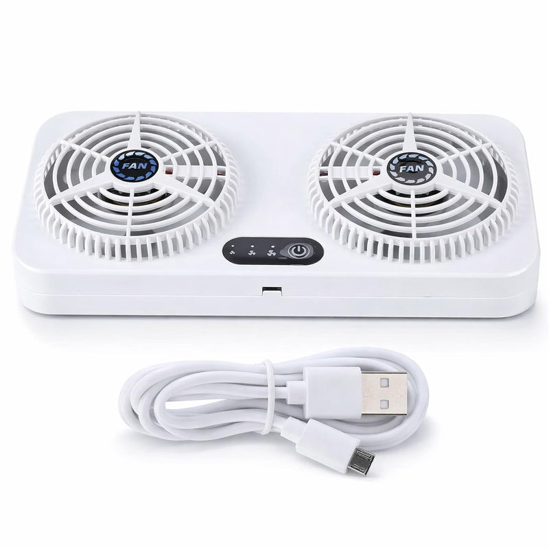 2.4v 5w Usb Charging Air Vent Exhaust Small Window Fan, 3 Levels Adjustable Window Fans with Exhaust Intake Install to Door Glass(equip Motor)