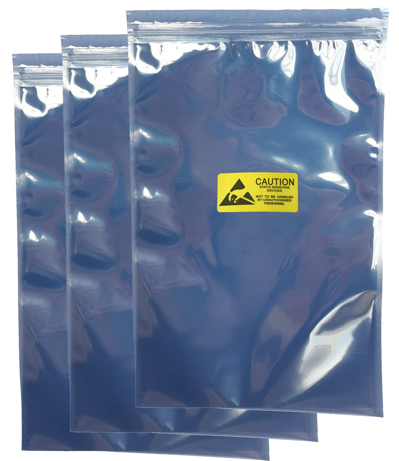 Anti Static Bags, 25pcs Large Resealable ESD Bags 7.87x11.8in with Labels for GPU Hard Drive SSD HDD and Electronic Device 25pcs 7.87x11.8in/20x30cm