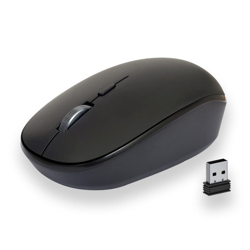 Wireless Mouse for Laptop, ACOZYKITTEN 2.4G Noiseless Portable Mouse with USB Receiver, Ergonomics Cordless Computer Optical Silent Mice for Windows PC, Tablet, Laptop, Mac - Black B1-Black