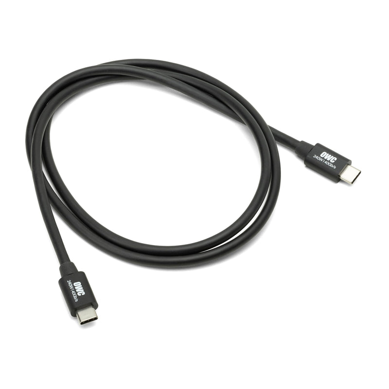 OWC Thunderbolt 4 Active USB-C Cable 40Gb/s 100W 2.0M (78in) | Active cable full 40Gb/s over longer runs - 100W charging - 8K display support - Compatible with Thunderbolt 4/3, USB4, USB-C 78.74 Inches