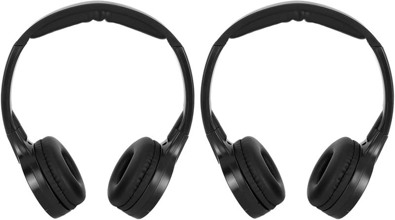 [AUSTRALIA] - Infrared Headphones for Car DVD,Universal 2 Channel IR Headphones, On-Ear Car Headphones Wireless (2 Pack) 