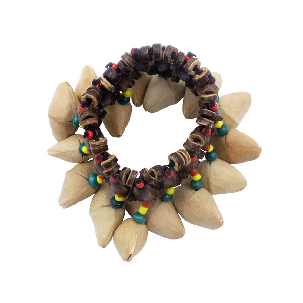 Nuts Shell Bracelet, African Tribal Style Nut Handbell, Drum Conga Percussion Accessories