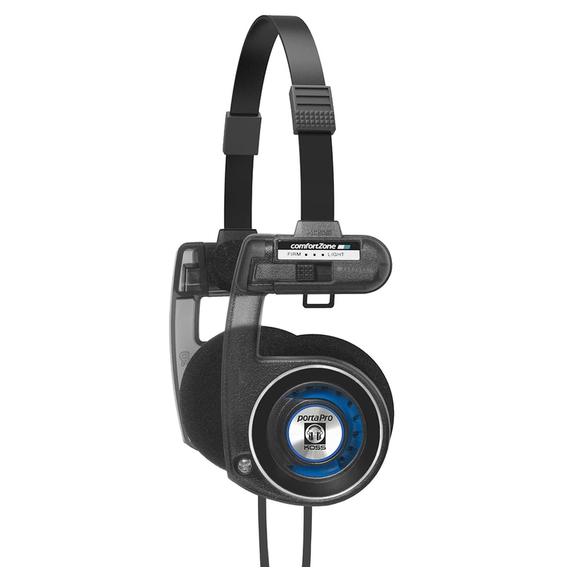 Koss Porta Pro Utility On-Ear Headphones, Stealth Grey Interchangeable Cord | Detachable Cord System, Collapsible Design