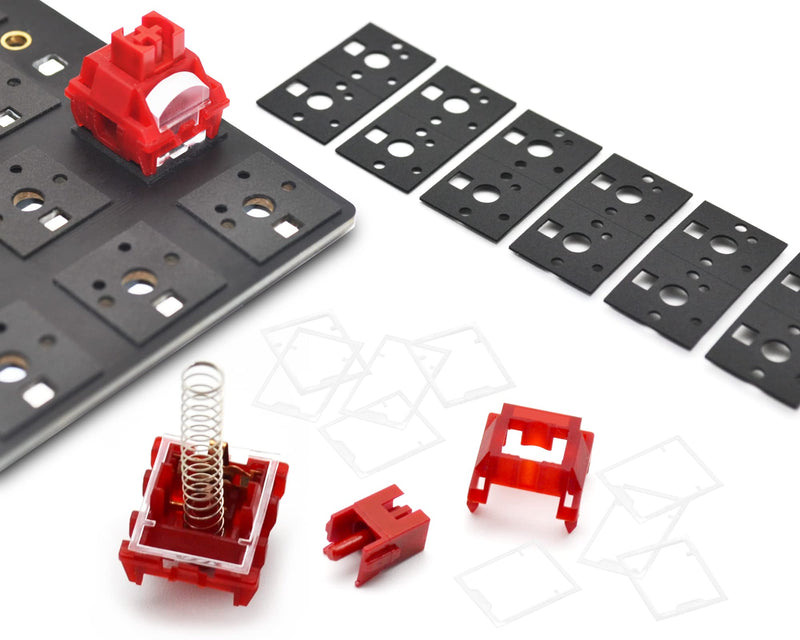 RUNJRX Keyboard Switch Film and Swtch Pad 120PCS,Swich Film for Cherry Gateron Kailh Switches,Switch Pads for Hot Swap Keyboard(Film&Pad)