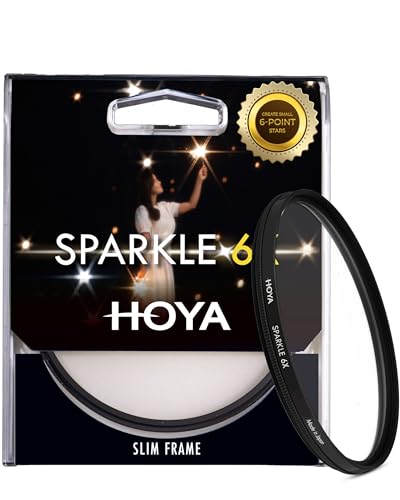 Hoya Sparkle 6X 62mm Filter – Creates Fairytale 6-Point Star Effect, Glow & Twinkle for Night Photography – Rotatable Frame Dazzling Camera Lens Filter – Multi-Coated Glass, Made in Japan 62 mm Sparkle X6