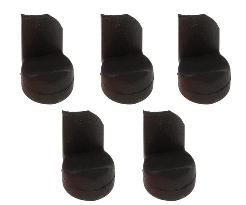 Pack of 5 Soft Silicone Clarinet Oboe Thumb Rest Cushion Thumb Protector for Woodwind Instrument (Black) Black