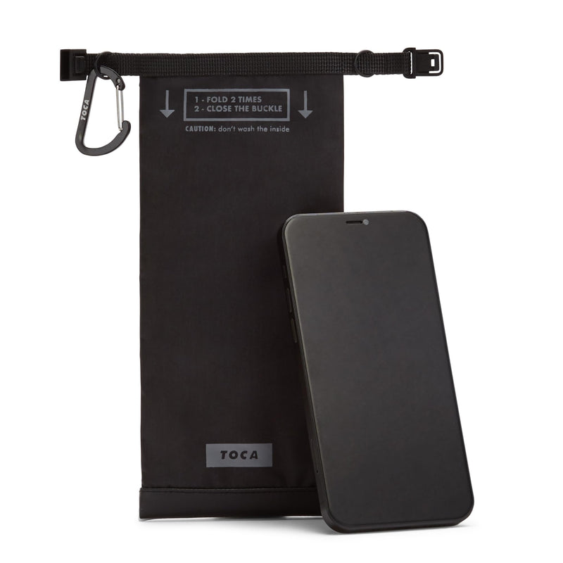TOCA Faraday Pouch and Security Bag for Smartphones, GPS, RFID, Data Blocker, Shielding Purse, Travel, Anti-Hacking & Anti-Tracking, Privacy Protection Black Slim RFID Case