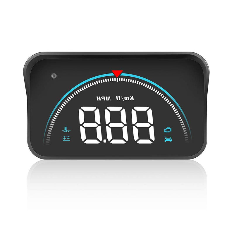 Windshield Head Up Display for Cars, OBD2 Head Up Display Digital Speedometer for Car HUD Projector Car Speedometer Display with RPM, Volt, Water Temp, Mileage, Overspeed Alarm, Fatigue Driving Alarm
