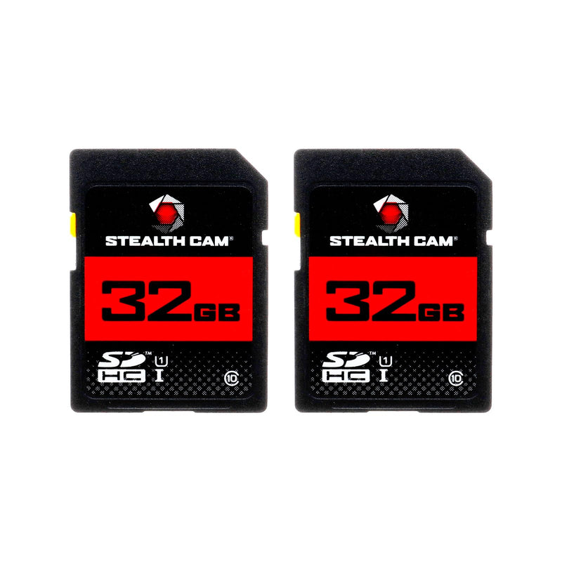 STEALTH CAM SD Card - High-Speed Data Transferring Storage Game Trail Hunting Scouting Photo Video Recording Cameras, 32GB SD Card (2 Pack) 32GB SD Card (2 Pack)