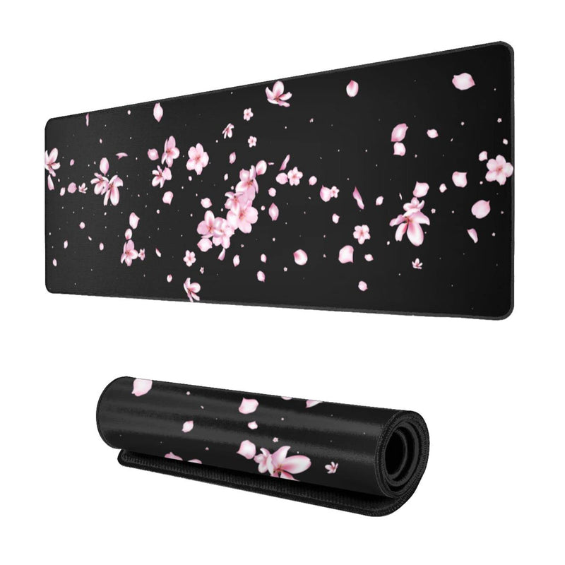Japanese Cherry Blossom Flower Gaming Mouse Pad Large XL Desk Mat Long Extended Pads Big Mousepad for Home Office Decor Accessories 31.5 X 11.8 Inch Funky Japanese Sakura Blossom