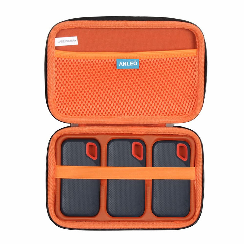Anleo Hard Travel Case for SanDisk 500GB / 250GB / 1TB / 2TB Extreme Portable SSD (Case for 3 Hard Drives)