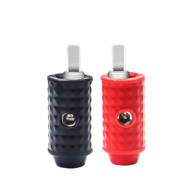 [AUSTRALIA] - Recoil WR48P Amplifier Power/Ground Input Wire Gauge Reducer Brass 4 Gauge to 8 Gauge with Red/Black Silicon Covers, Marine-Grade Satin Chrome Finish, Pair 