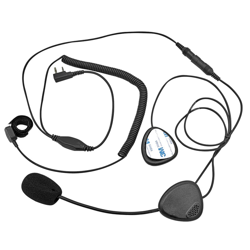 RATAOK Helmet Earpiece Kit Motorcycle Helmet Headset for Baofeng Kenwood WOUXUN Linton PUXING Walkie Talkie Radio (2 Pin)