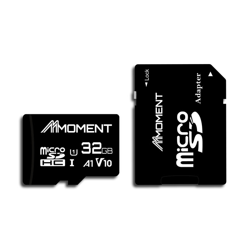 MMOMENT Micro SDHC Card, A1, UHS-I, U1, V10, Class 10 Compatible, Read Speed Up to 90 MB/s, SD Adapter Included (32GB, Black - A1, U1, V10) 32GB, Black - A1, U1, V10