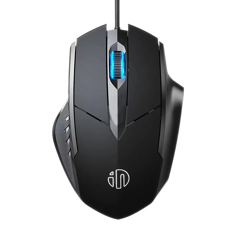 USB Computer Mouse Wired, Silent Click Corded Mouse 3-Button Wired Optical Mouse, Office and Home Mice, Ergonomic Shape for Windows Computers, Macs, Desktops and Laptops