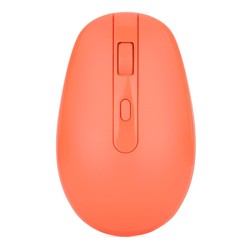 Wireless Mouse ,Rii RM700 2.4G Silent Mouse with 3200 DPI ,Computer Mouse with USB Nano Receiver for Laptop,PC,Mac,Chromebook,Windows and School Work(Orange) Orange