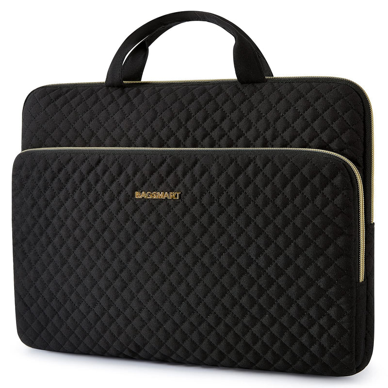 BAGSMART 13-Inch Laptop Sleeve, Black, Polyester 13-13.3 Inch