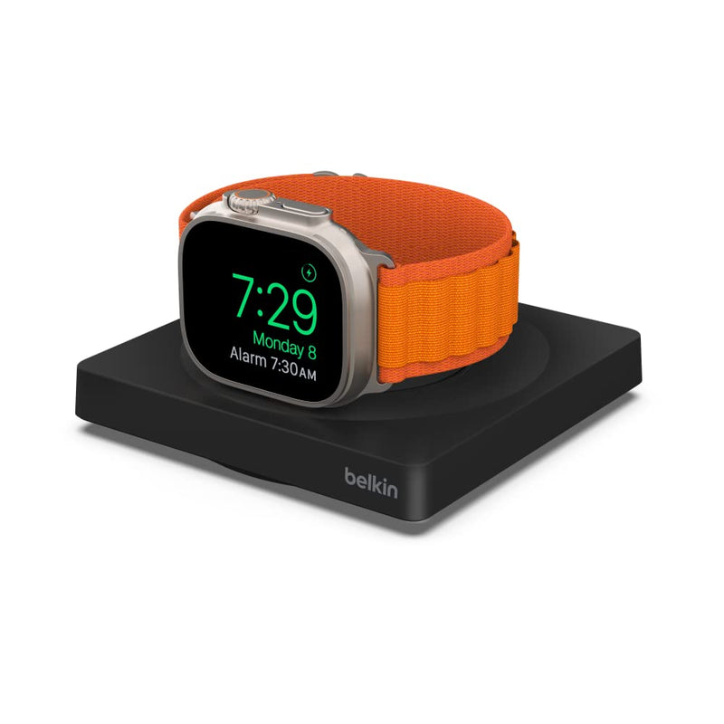 Belkin Apple Watch Charger - Fast Wireless Charging Pad - Travel Charger with Nightstand Mode W/USB-C Cable Included for Apple Watch (Compatible with All Models) - Black | Compatible with all Apple Watch models, nightstand mode, USB-C cable included, p...