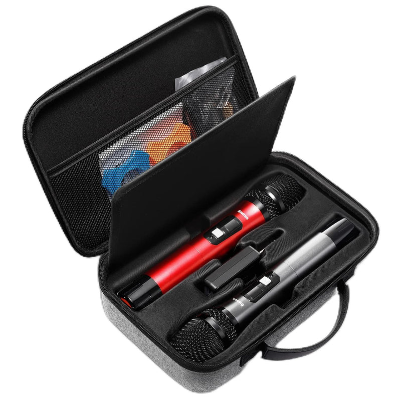 Bietrun Portable Microphone Storage Case Wireless Mics WXM 02/WXM 04/WXM 19/WXM19A/WXM 21, EVA Hard Shell Exterior Case, Case Only