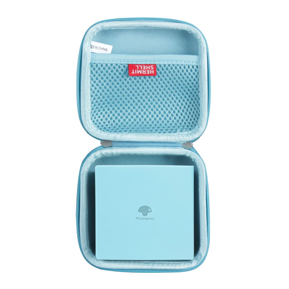 Hermitshell Travel Case for Phomemo M02 / Phomemo M02 Pro/Phomemo M02S Pocket Printer (Light Blue) Light Blue