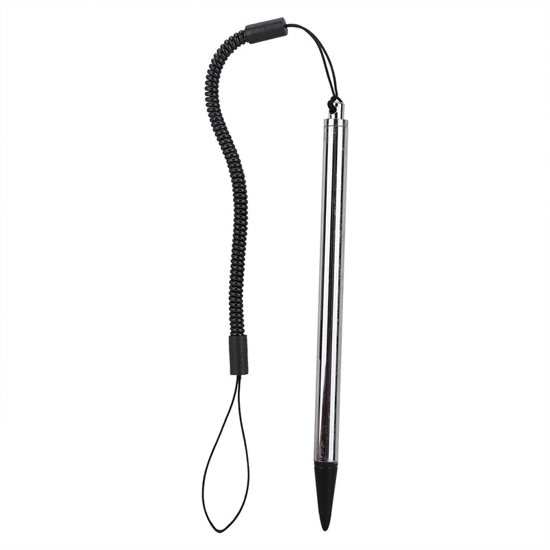 Touch Pen with Spring Rope, Resistive Touch Screen Painting Pen Resistive Stylus Hard-tip Pen with Anti-Lost Spring Rope, for POS, PDA, Car Navigator(Silver) Silver