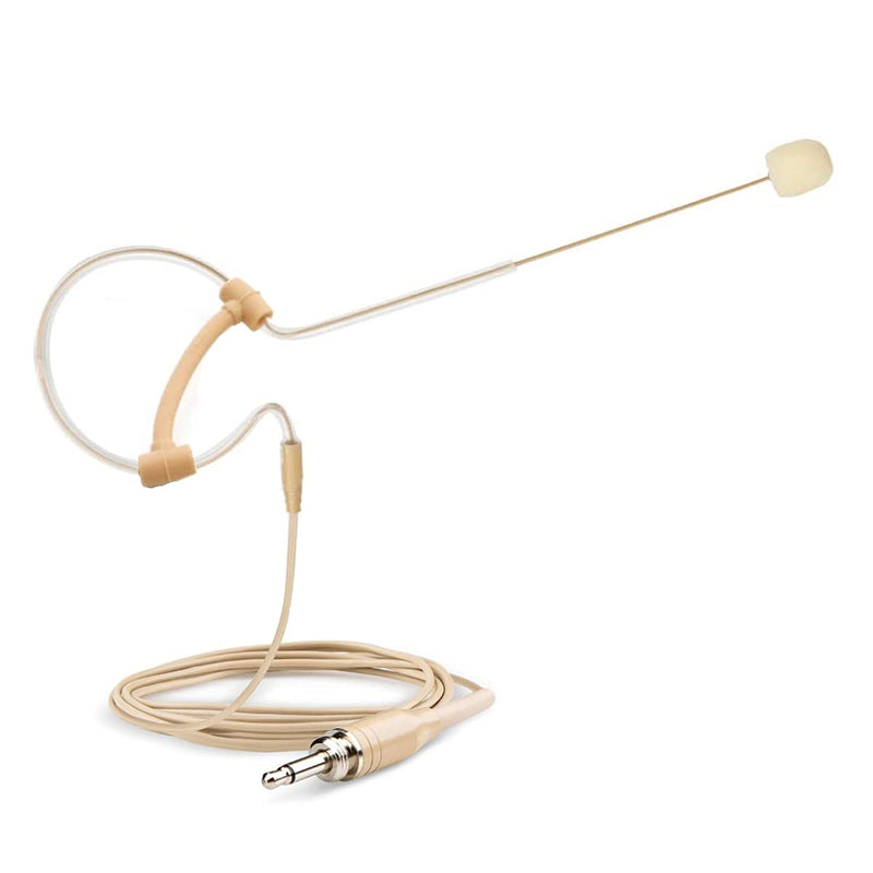 [AUSTRALIA] - Single Ear Headset Microphone Earset Headworn Mic for Wireless System Bodypack Transmitter with 1.2m Cable and Windscreen 3.5mm Mono Male Screw Plug 